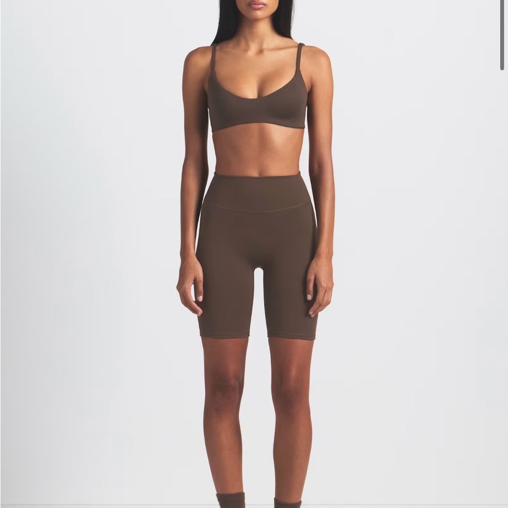 SKIMS x Nike Chocolate High Waisted Bike Shorts